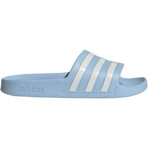 adidas Unisex-Adult Adilette Aqua, Blue/Zero Metallic/Zero Metallic, 10